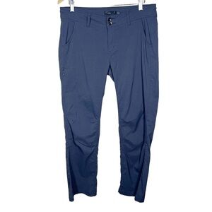 Prana Womens Halle Pants Dark Gray Hiking Roll Up Snap Nylon Size 10 Outdoors